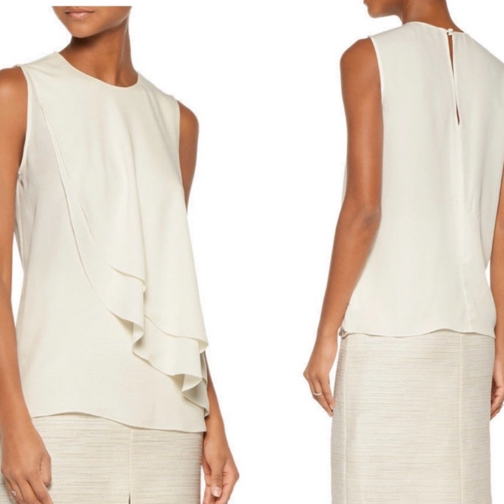 Theory Elmali Classic Georgette silk top